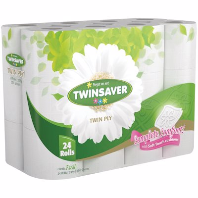 TWINSAVER TOILET TISSUE 2 PLY 24'S