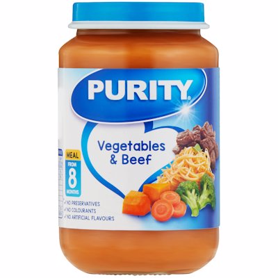 PURITY 3RD FOODS VEGETABLES & BEEF 200ML