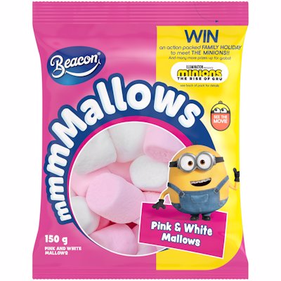 BEACON PINK & WHITE MARSHMALLOWS 150GR