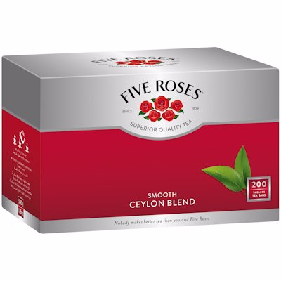 FIVE ROSES TAGLESS TEA BAGS 200'S