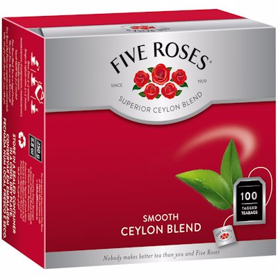 FIVE ROSES TAGGED TEA BAGS 100'S