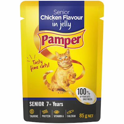 FRISKIES SENIOR CHICKEN FLAVOUR IN JELLY 85GR