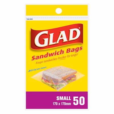 GLAD SANDWICH BAGS SMALL 50'S