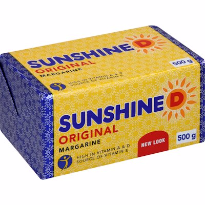 SUNSHINE D SPREAD MARGARINE BRICK 500G