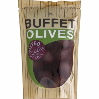 BUFFET OLIVES PITTED CALAMATA STYLE 180GR