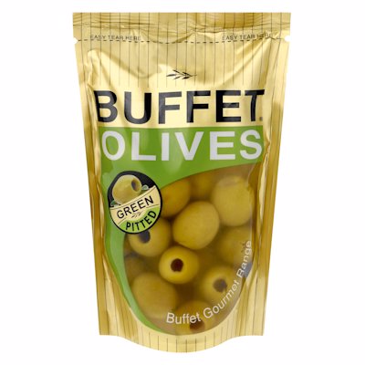 BUFFET OLIVES PITTED GREEN 200GR