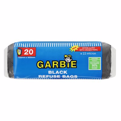 GARBIE BLACK REFUSE BAGS 20'S