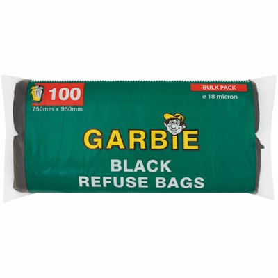 GARBIE REFUSE BAGS ON ROLL 100'S