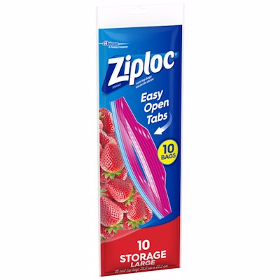 ZIPLOC STORAGE BAG LARGE 10'S