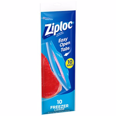 ZIPLOC FREEZER BAG LARGE 10'S