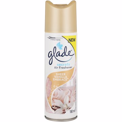 GLADE SECRETS SHEER VANILLA EMBRACE 180ML