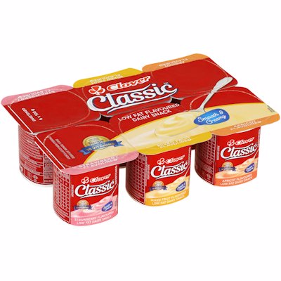 CLOVER CLASSIC YOGHURT MIXED FRUIT FLAVOURS 6'S