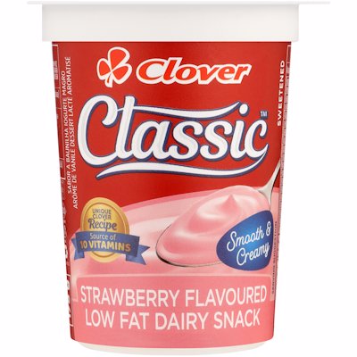 CLOVER CLASSIC YOGHURT STRAWBERRY FLAVOUR 175GR