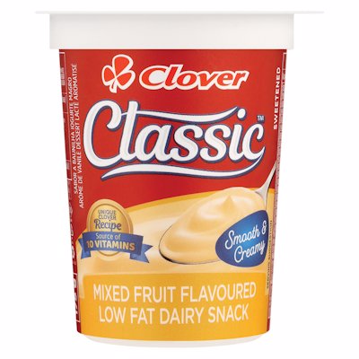 CLOVER CLASSIC YOGHURT MIXED FRUIT FLAVOUR 175GR