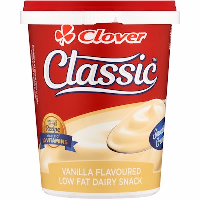 CLOVER CLASSIC YOGHURT VANILLA FLAVOURED 500GR