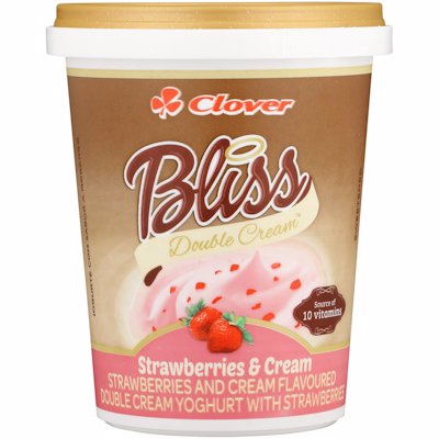 CLOVER BLISS YOGHURT STRAWBERRIES & CREAM 500GR