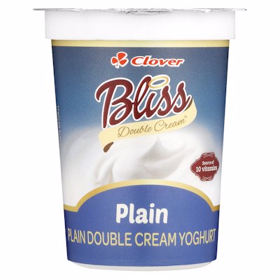 CLOVER BLISS YOGHURT DOUBLE CREAM PLAIN 175GR