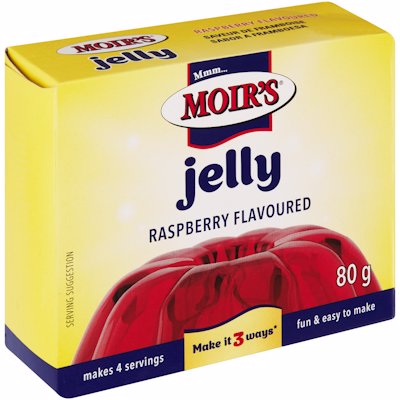 MOIR'S JELLY RASPBERRY FLAVOUR 80GR