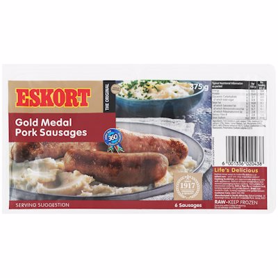 ESKORT GOLD MEDAL PORK SAUSAGE 375GR