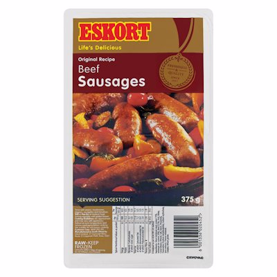 ESKORT BEEF SAUSAGES 375G