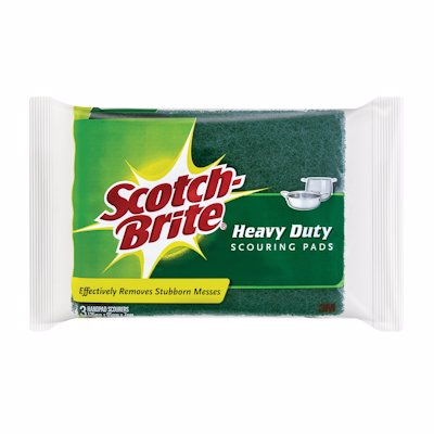 SCOTCHBRITE HEAVY DUTY SCOURING PADS 3'S