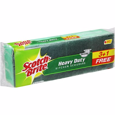 SCOTCHBRITE ANTI-BACTERIAL SCOURER PROMO 4'S