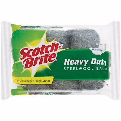 SCOTCHBRITE STAINLESS STEEL POT SCOURER 1'S