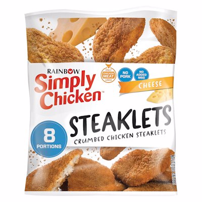 SIMPLY CHICKEN CRUMBED CHICKEN STEAKLETS 520GR