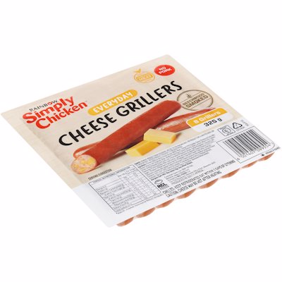 SIMPLY CHICKEN CHEESE GRILLERS 325G