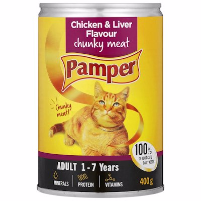 PAMPER GOURMET CHICKEN & LIVER 400GR