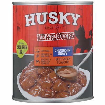 HUSKY CHUNKS IN GRAVY BEEF STEAK FLAVOUR 775GR