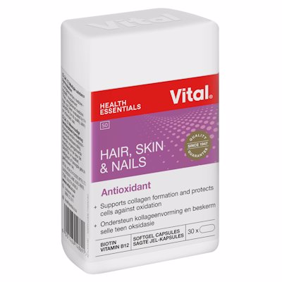 VITAL HEALTH HAIR SKIN & NAILS CAPSULES 30'S