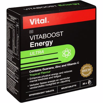 VITAL VITABOOST ENERGY ULTRA EFFERVESCENT 30'S