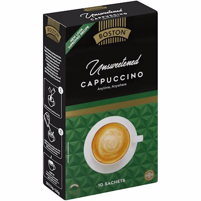 BOSTON CAPPUCCINO UNSWEETEND STICKS 10'S