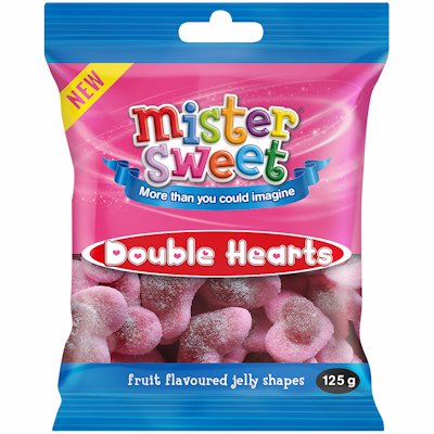 MISTER SWEET DOUBLE HEARTS 125GR