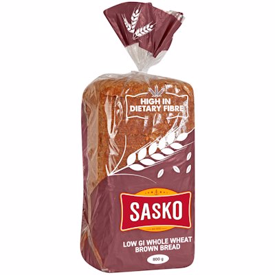 SASKO DUMPY LOW GI SLICED WHOLEWHEAT BREAD 800GR