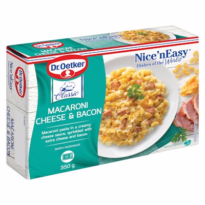 NICE 'N EASY MACARONI CHEESE & BACON 350GR