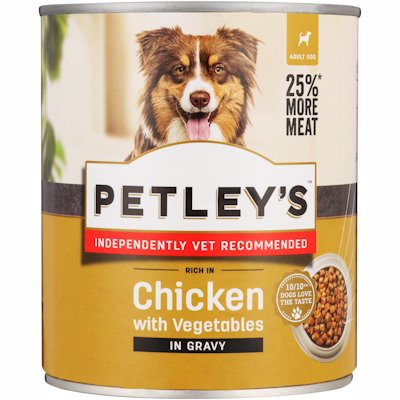 PETLEYS DOG CHICKEN VEG GRAVY 775GR