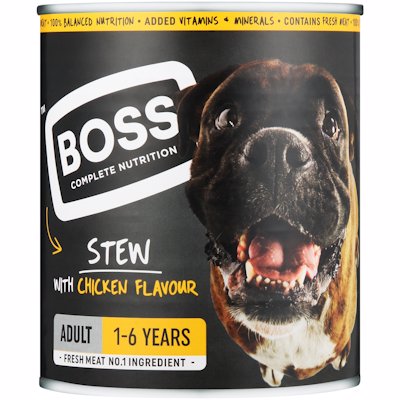 BOSS ADULT STEW WITH CHICKEN FLAVOUR 775GR