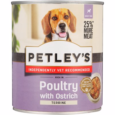 PETLEY'S TERRINE RICH IN OSTRICH FOR DOGS 775GR