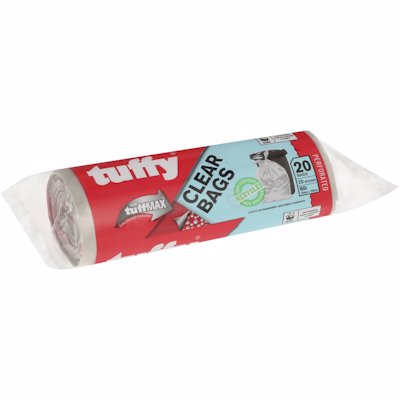 TUFFY REFUSE BAG CLEAR 20'S