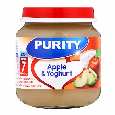 PURITY 2ND FOODS APPLE & YOGHURT 125ML