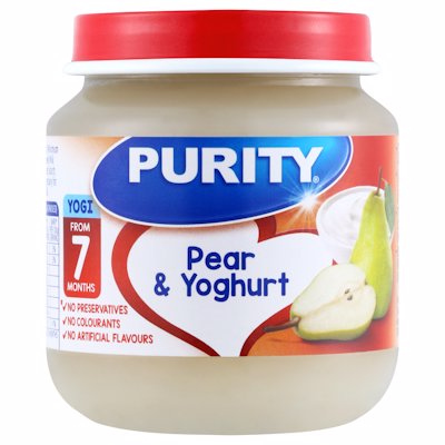 PURITY 2ND FOODS PEAR & YOGHURT 125ML