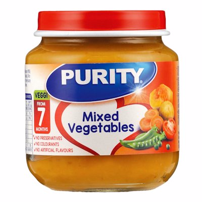 PURITY 2ND FOODS MIXED VEGETABLES 125ML