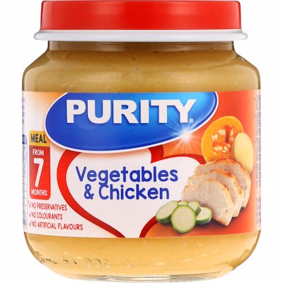 PURITY 2ND FOODS VEGETABLES & CHICKEN 125ML