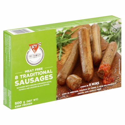 FRY'S MEAT FREE TRADITION SAUSAGES VEGAN 500GR