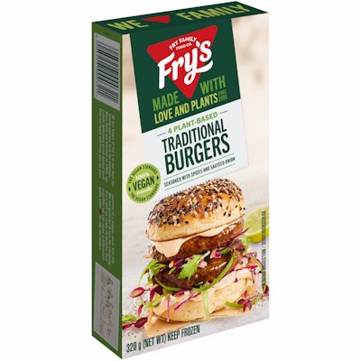 FRY'S MEAT FREE TRADITIONAL BURGERS VEGAN 320GR