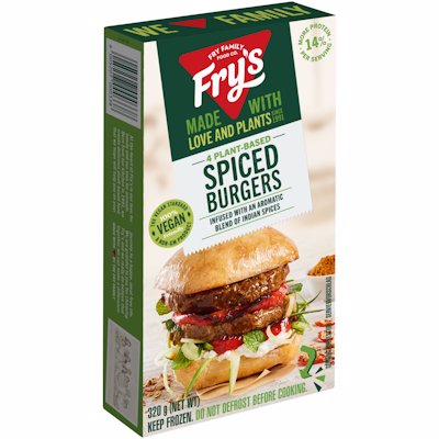 FRY'S MEAT-FREE 4 SPICED BURGERS VEGAN 320GR