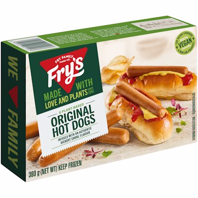 FRY'S MEAT-FREE ORIGINAL HOT DOGS VEGAN 360GR