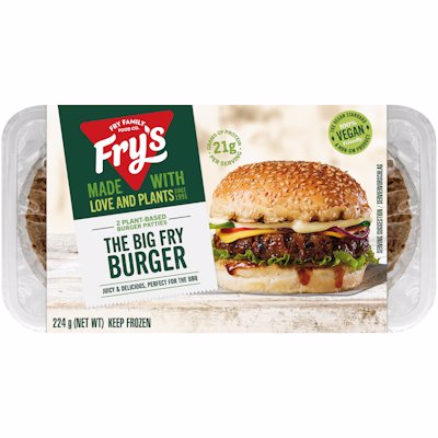 FRY'S PLANT BASED BIG FRY BURGER VEGAN 224GR